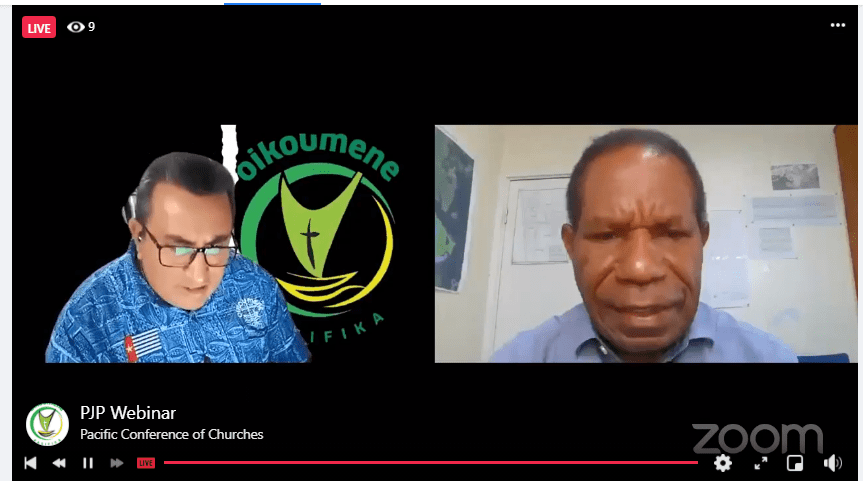 Reverend James Bhagwan on PJP Webinar today